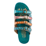 L'Artiste Strappy Sandals L'Artiste Womens Chaima Sandals - Turquoise Multi