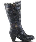 L'Artiste Tall Boots 38 L' Artiste DESSALTA Heel Boot - Navy Multi