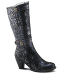 L'Artiste Tall Boots L' Artiste DESSALTA Heel Boot - Navy Multi