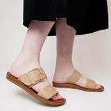 Los Cabos Two-Strap Sandals Los Cabos Women's Doti Sandals- Camel