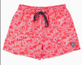 Losan Apparel & Accessories Medium Topical Floral Style Swim Short - Coral