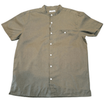 Losan Shirt Medium Linen Short Sleeve Shirt - Khaki