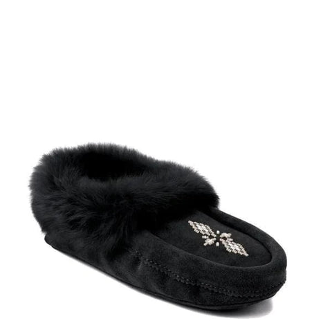 Manitobah Mukluks Moccasins & Mukluks Medium / Black / 7 US Manitobah Mukluks Men's Tipi  Suede Moccasins- Black