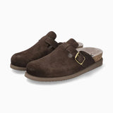 Mephisto Clogs - Open Heel Mephisto Women's Halina Open Heeled Clogs- Dark Brown