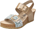 Mephisto Heeled & Wedge Sandals 35 EU / M / Camel Mephisto Womens Lissia Wedge Sandals - Platinum
