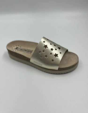 Mephisto Slide Sandals Mephisto Womens Hanik Star Sandals - Gold