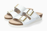 Mephisto Two-Strap Sandals Mephisto Women's Hester Sandals- White Patent