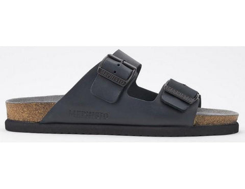 Mephisto Two-Strap Sandals Black / 40 EU / D (Medium) Mephisto Mens Nerio Sandals -Navy