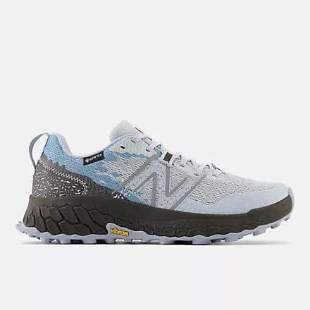 New Balance Hiking & Trail Shoes 5 / B (Medium) / Blue New Balance Womens Fresh Foam X Hierro v7 GTX Trail Runner - Starlight with blacktop and light arctic grey