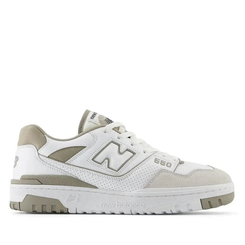 New Balance Lifestyle Sneakers D (Medium) / White/ Tan / M4/W5.5 US New Balance Unisex 550 Sneakers- White/ Arid Stone