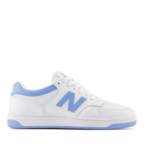 New Balance Lifestyle Sneakers M4/W5.5 / D / White with Light Blue New Balance Unisex 480 Sneakers - White with Light Blue