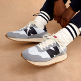 New Balance Lifestyle Sneakers New Balance Men's 237 Running Sneakers- White with Brighton Grey and Black