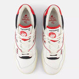New Balance Lifestyle Sneakers New Balance Mens 550 - Sea Salt with Team Red and Black