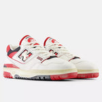 New Balance Lifestyle Sneakers New Balance Mens 550 - Sea Salt with Team Red and Black