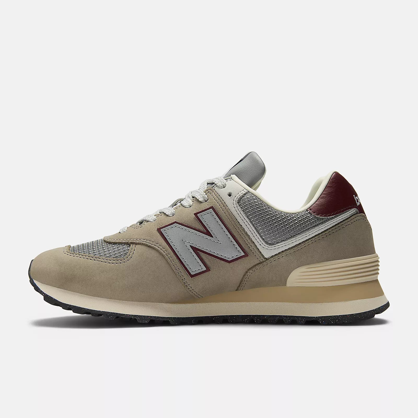 New Balance Lifestyle Sneakers New Balance Unisex 574 Classic Sneakers- Stone Brown/ Red