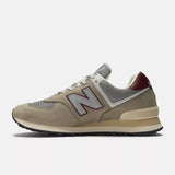 New Balance Lifestyle Sneakers New Balance Unisex 574 Classic Sneakers- Stone Brown/ Red