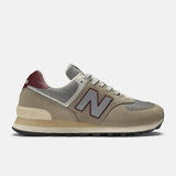 New Balance Lifestyle Sneakers New Balance Unisex 574 Classic Sneakers- Stone Brown/ Red