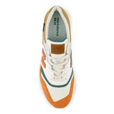 New Balance Lifestyle Sneakers New Balance Unisex 997 Sneakers- White/ Orange