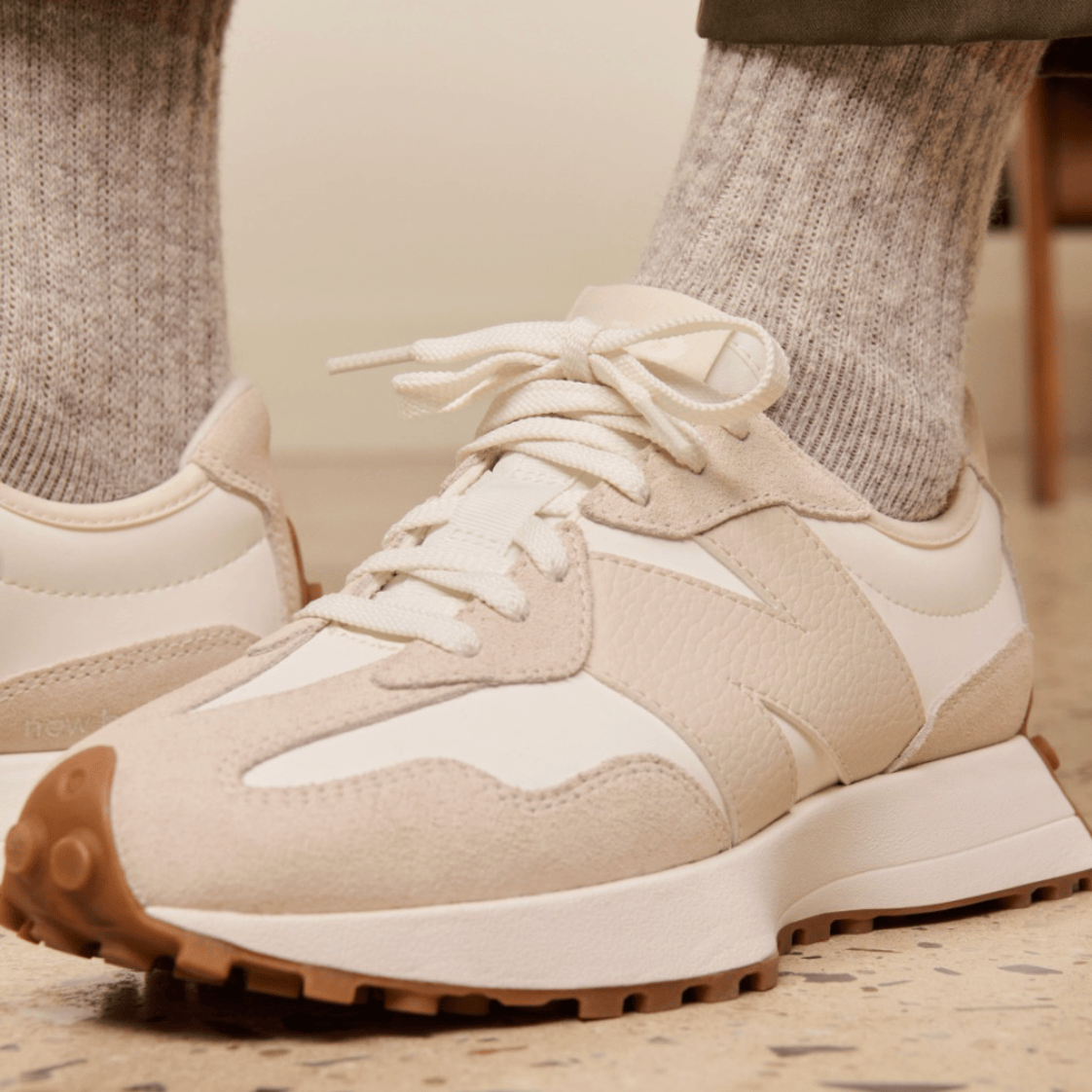 New Balance Lifestyle Sneakers New Balance Women's 327 Sneakers- Linen/ Sea Salt