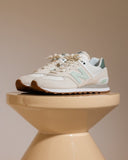 New Balance Lifestyle Sneakers New Balance Women's 574 Classic Sneakers- Sea Salt/ New Spruce