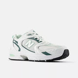 New Balance Lifestyle Sneakers White Green / M4/W / D (Medium) New Balance Unisex 530 Sneaker - White Green