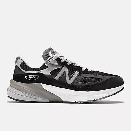 New Balance Shoe Made in USA New Balance Mens 990v6 Running Shoes - Black/White