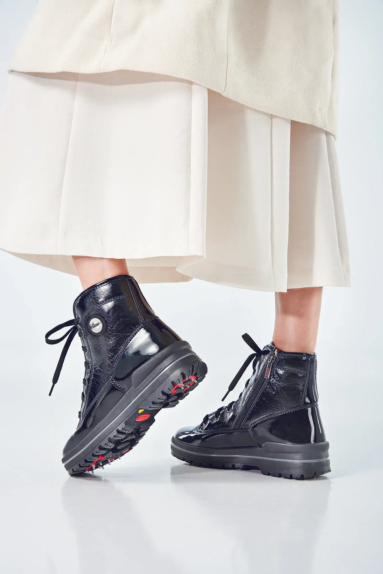 Olang Cleated Boots Olang Women's Spoke Winter Boots- Black Patent