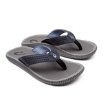 OluKai Flip Flop Sandals Blue Depth/Charcoal / 7 / M (Medium) Olukai Mens Ulele Sandals - Blue Depth/Charcoal