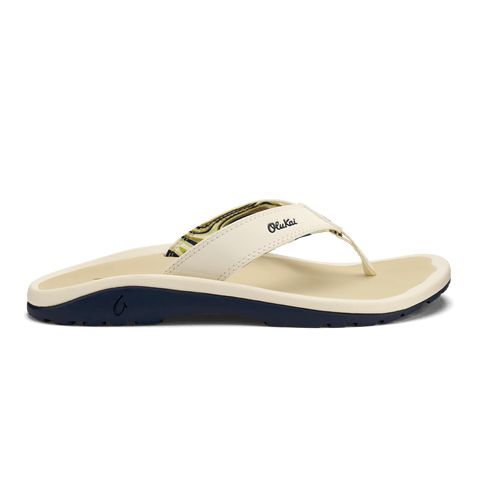 OluKai Flip Flop Sandals White Sand / Deepest Depths / 7 / M (Medium) Olukai Mens Ohana Sandals - White Sand / Deepest Depths