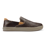 OluKai Lifestyle Slip-On Sneakers OluKai Men's Lae'ahi Lauhala Leather Slip Ons- Dark Java