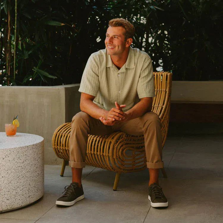 OluKai Lifestyle Sneakers OluKai Men's Lae'ahi Li'Ili Leather Sneakers- Dark Java