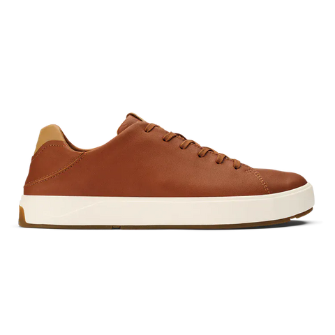 OluKai Lifestyle Sneakers OluKai Men's Lae'ahi Li'Ili Leather Sneakers- Kukui Brown