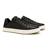 OluKai Lifestyle Sneakers OluKai Men's Lae'ahi Li'Ili Leather Sneakers- Onyx/ Onyx