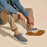 OluKai Lifestyle Sneakers OluKai Men's Lae'ahi Li'Ili Leather Sneakers- Stone/Stone