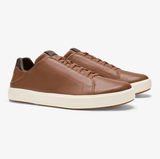 OluKai Lifestyle Sneakers OluKai Men's Lae'ahi Li Nolu Leather Sneakers - Dark Java/Tan