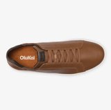 OluKai Lifestyle Sneakers OluKai Men's Lae'ahi Li Nolu Leather Sneakers - Dark Java/Tan