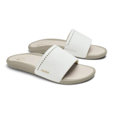 OluKai Slide Sandals Medium / White/ Cream / 5 US OluKai Women's Ulele Slides- Bright White/ Tapa