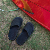 OluKai Slide Sandals OluKai Men's Nalu Slides- Black