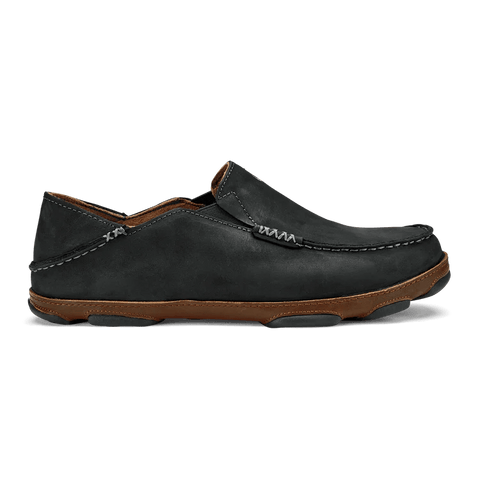 OluKai Slip-Ons & Loafers Black/Toffee / 8.5 / D (Medium) OluKai Mens Moloa Slip On Shoes - Black/Toffee