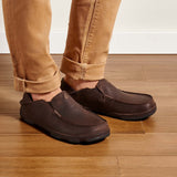 OluKai Slip-Ons & Loafers OluKai Mens Moloa Slip On Shoes - Dark Wood / Dark Java