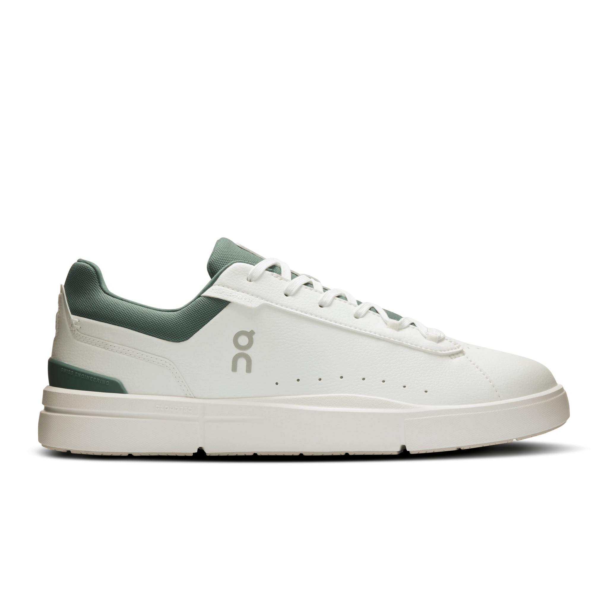 On Cloud Lifestyle Sneakers Medium / White/ Green / 7 US On Cloud Men’s The ROGER Advantage Tennis Shoes- White/ Olive