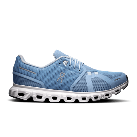 On Cloud Running Shoes Medium / Blue / 5 US On Cloud Women's Cloud 6 Running Shoes- Chambray/ White