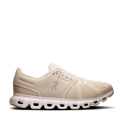 On Cloud Running Shoes Medium / Cream / 5 US On Cloud Women's Cloud 6 Running Shoes- Pearl/ White