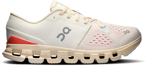 On Cloud Running Shoes Medium / Cream / 5 US On Cloud Women's Cloud X4 Running Shoes- Ivory/ Salmon