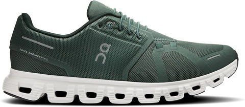 On Cloud Running Shoes Medium / Green / 7 US On Cloud Men's Cloud 6 Running Shoes- Olive/ Evergreen