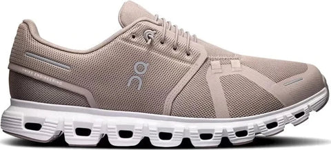 On Cloud Running Shoes Medium / Taupe / 7 US On Cloud Men's Cloud 6 Running Shoes- Fog/ White