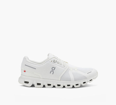 On Cloud Running Shoes On Cloud Men's Cloud 6 Running Shoes- All White