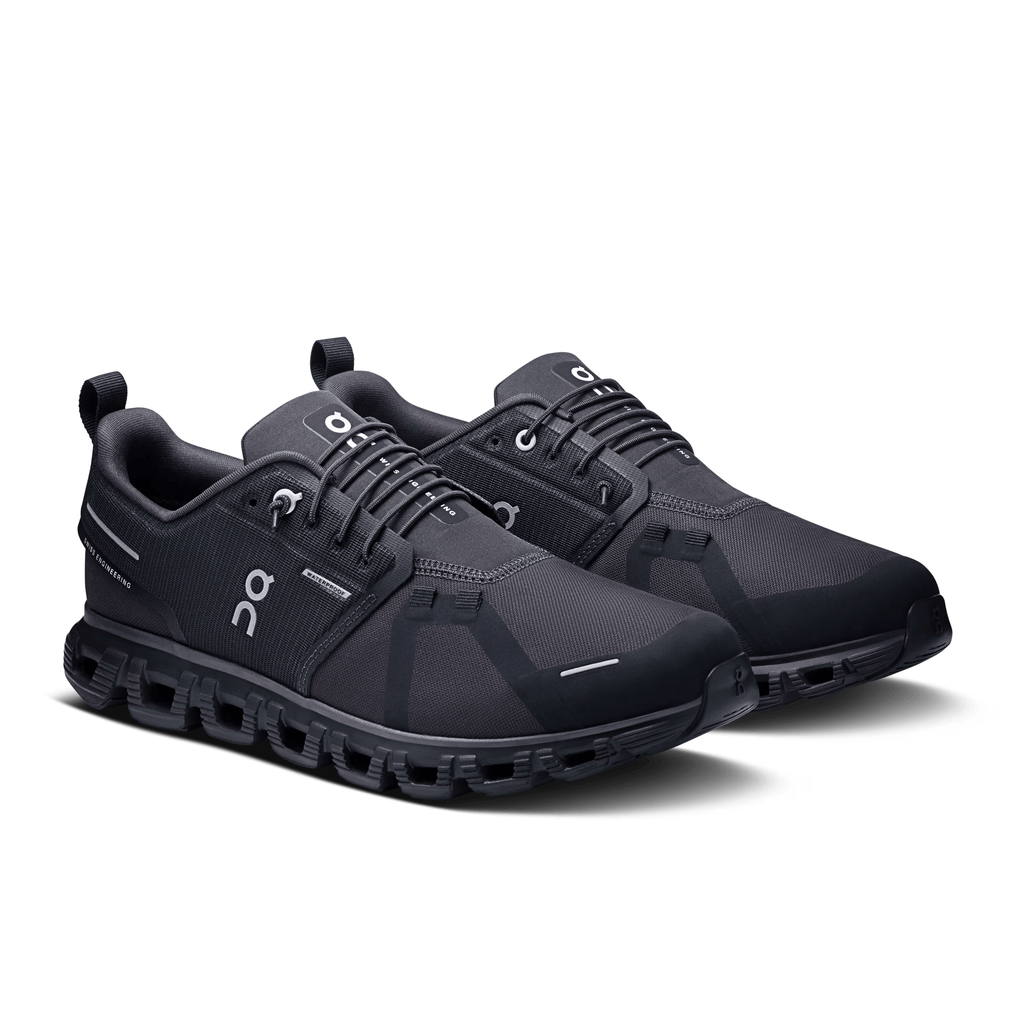 On Cloud Running Shoes On Cloud Men's Cloud 6 Waterproof Running Shoes- Black
