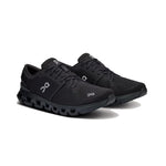 On On Running Mens Cloud X4 Running Shoes- Black / Eclipse