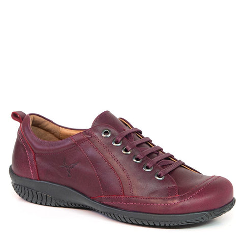 Portofino Lifestyle Sneakers 35 / M / Burgundy Portofino Womens Lace Sneakers -Burgundy